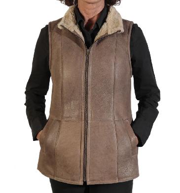 Ladies Sheepskin Gilets And Waistcoats